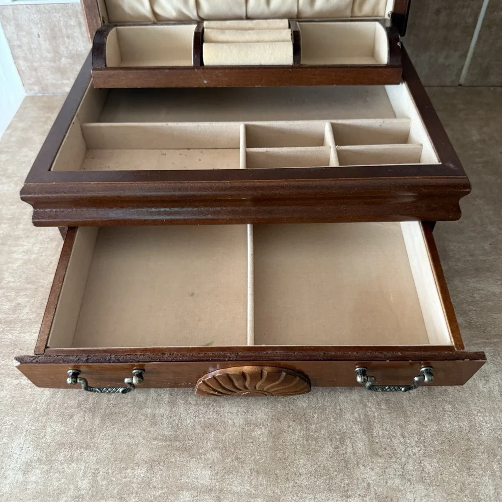 Vintage Rosalco Commodore Collection Jewelry Box Chest w/ Drawers 1987 - Picture 4 of 6